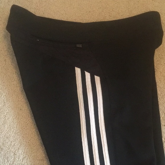 Adidas Climalite Leggings - Black/White Stripes - Picture 4 of 16